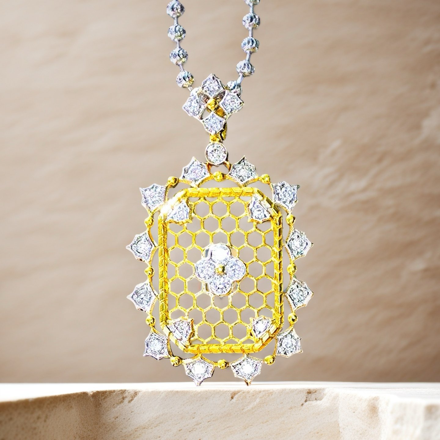 Vintage 18k Gold Diamond Pendant (Item No. VT094)