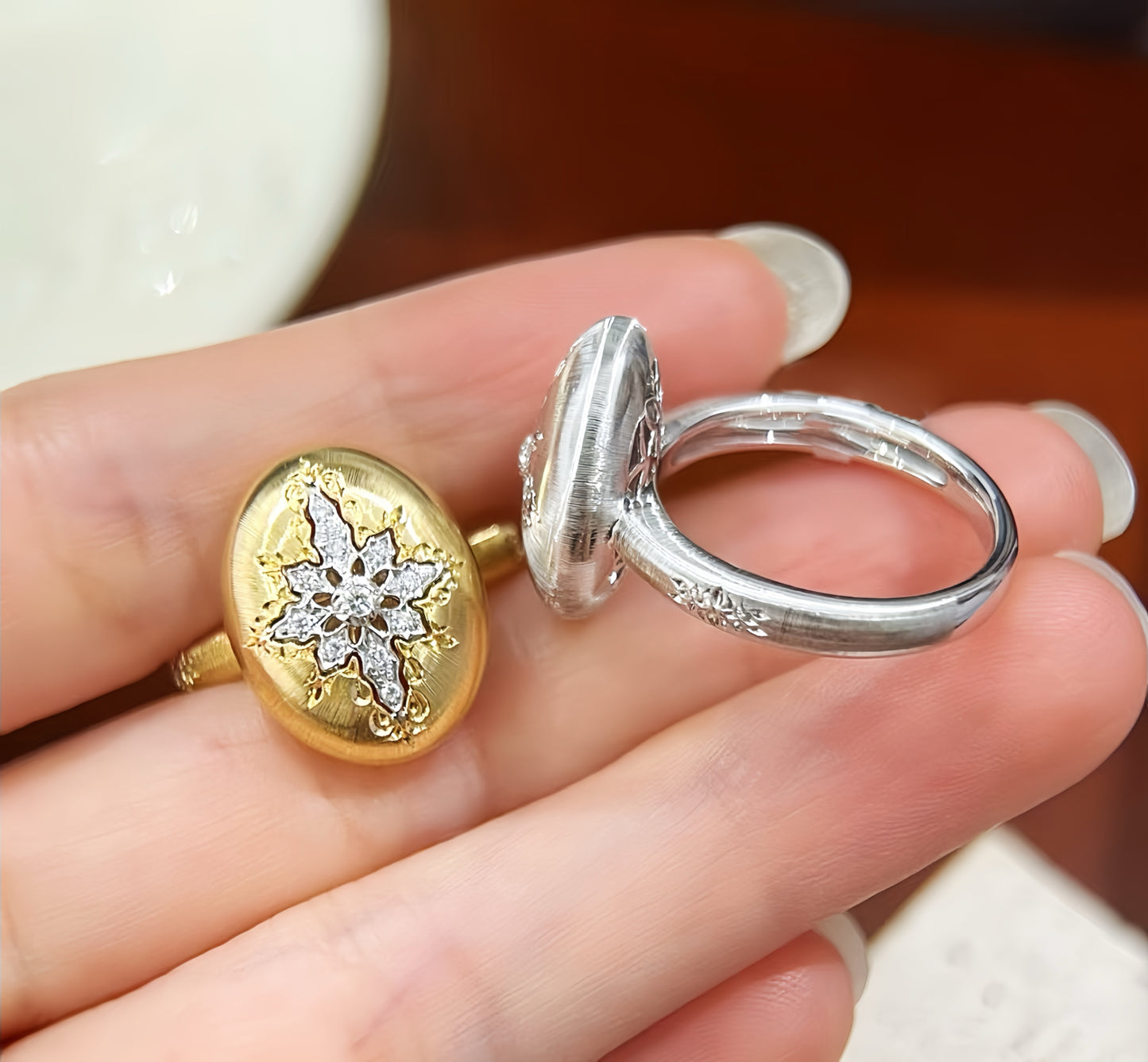 Vintage 18k Gold Diamond Ring (Item No. VT006)