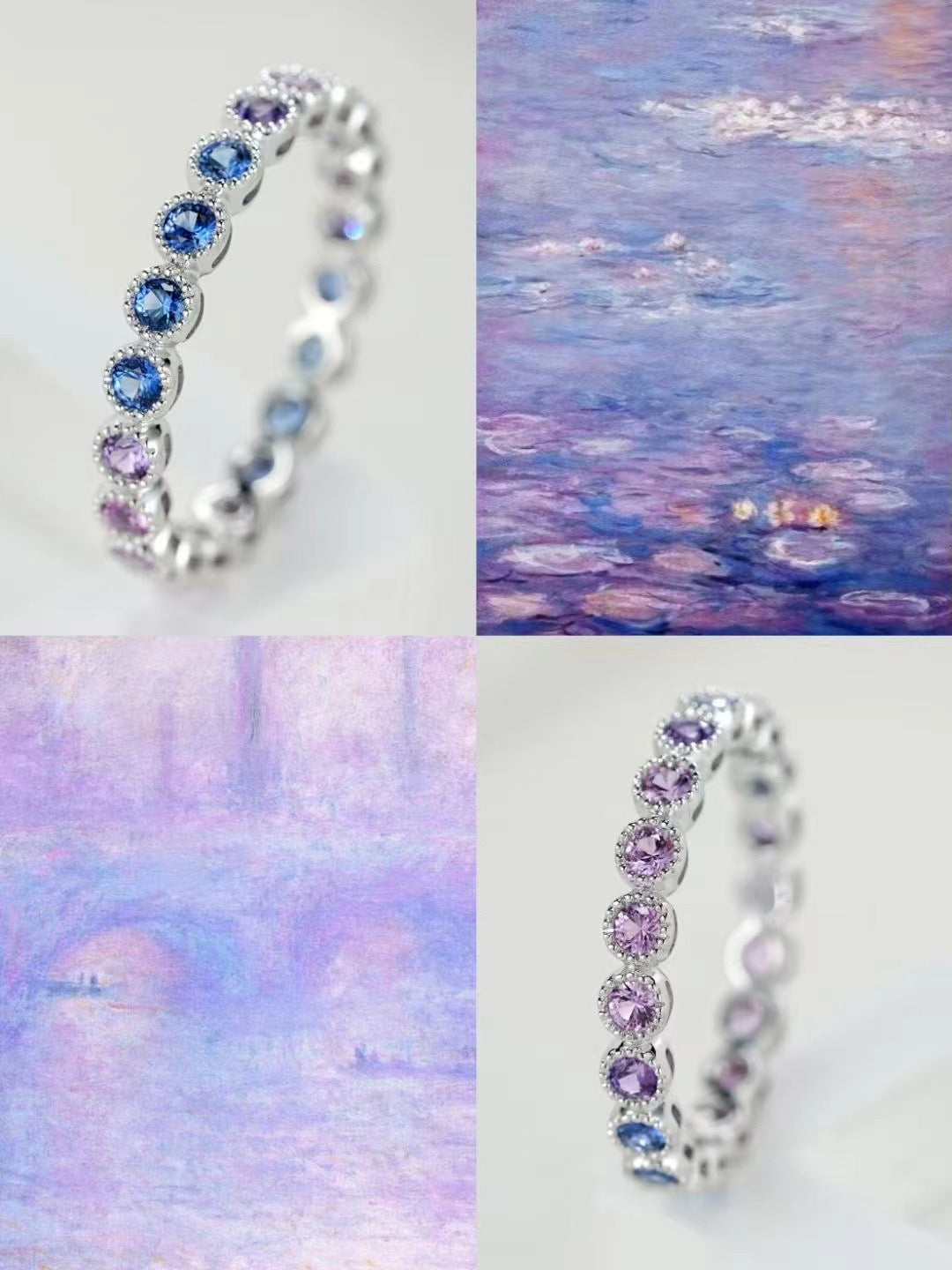 Rainbow Sapphire 18k Gold Ring (Item No. SA029)