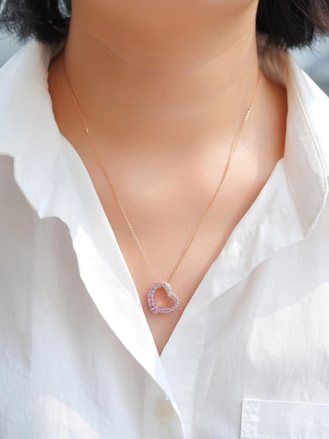 Rainbow Sapphire 18K Gold Pendant (Item No. SA001)