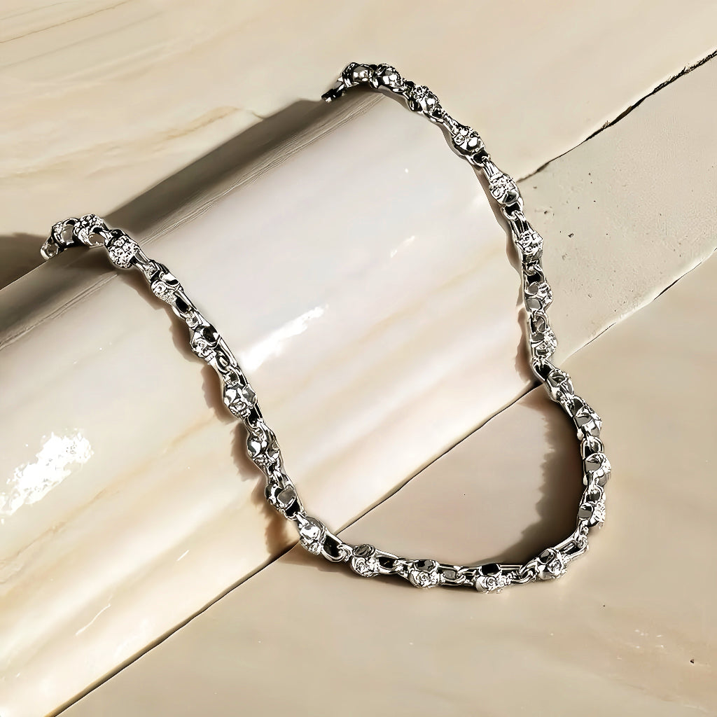 Skull Silver Necklace Chain (Item No. TDNS0006)