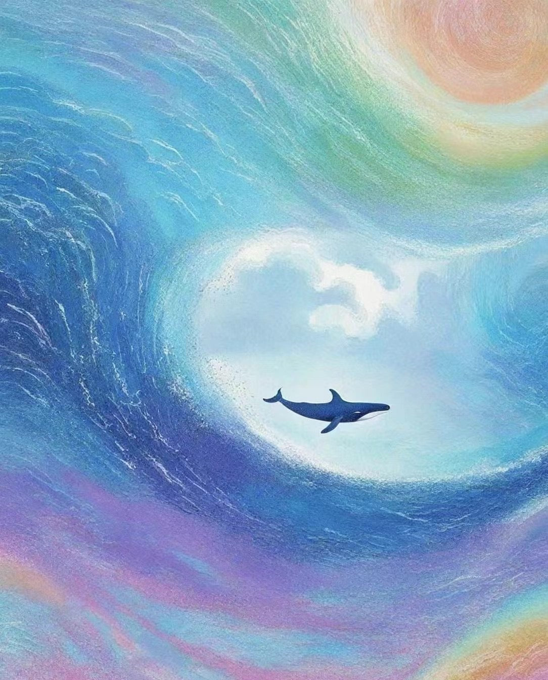 2.5mm Rainbow Sapphire 18k Gold Ring (Item No. SA111)