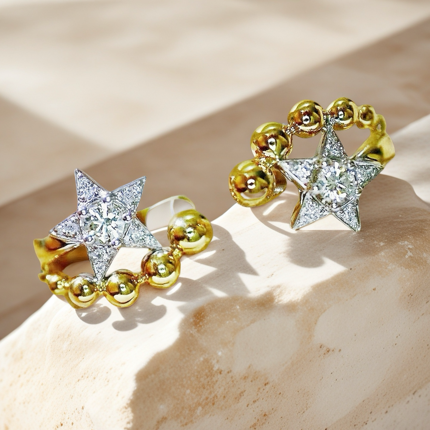 Stars 18k Gold Diamond Earring (Item No. VT063)