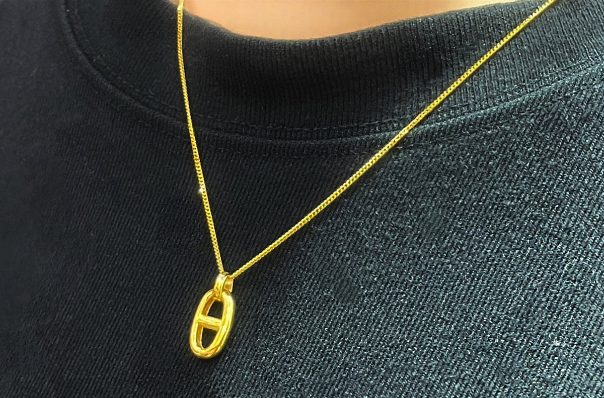 Pig Nose 18k Gold Pendant (Item No. SJP008)