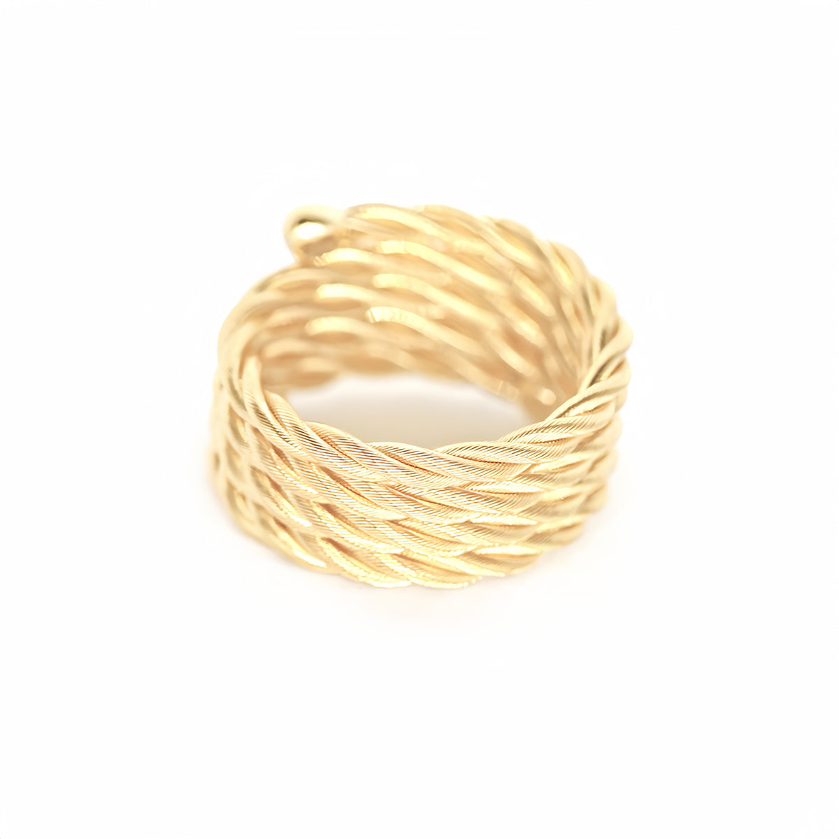 Twisted 18k Gold Diamond Ring (Item No. SH061CR)
