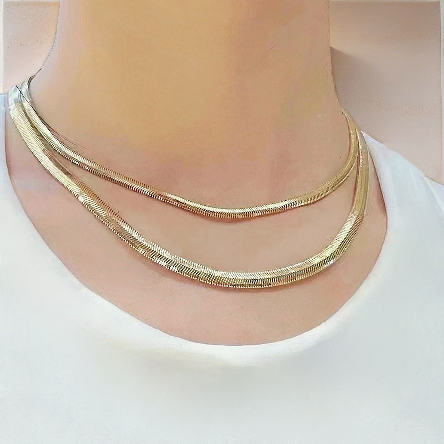 Snake 18k Necklace Chain (Item No. GN0007)