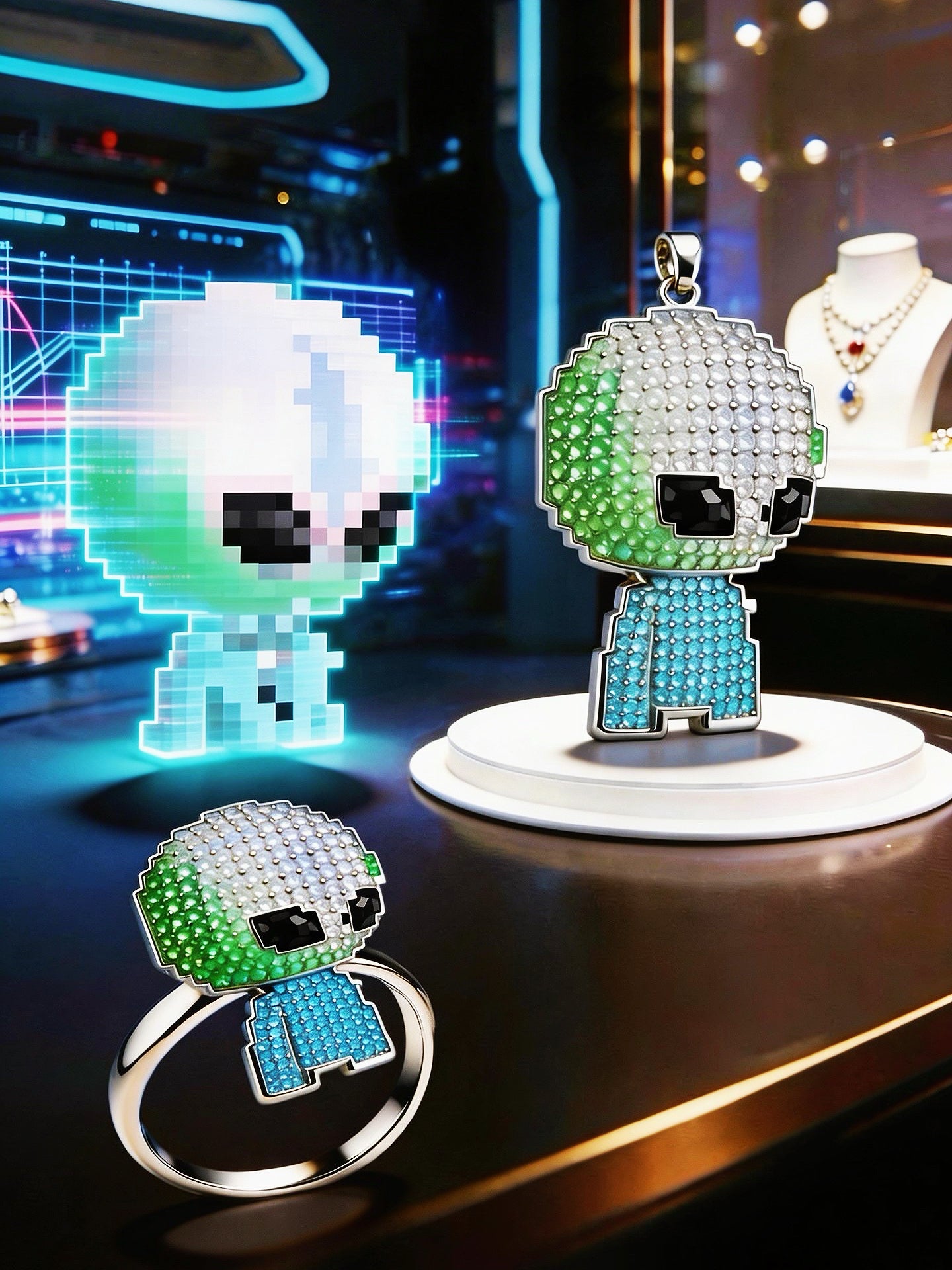 The Alien Boy NFT Custom Jewelry