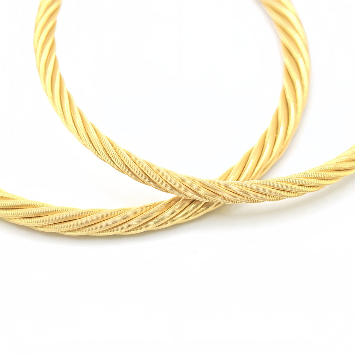 7 Strand Twisted 18K Gold Bracelet (Item No. SH042CB)