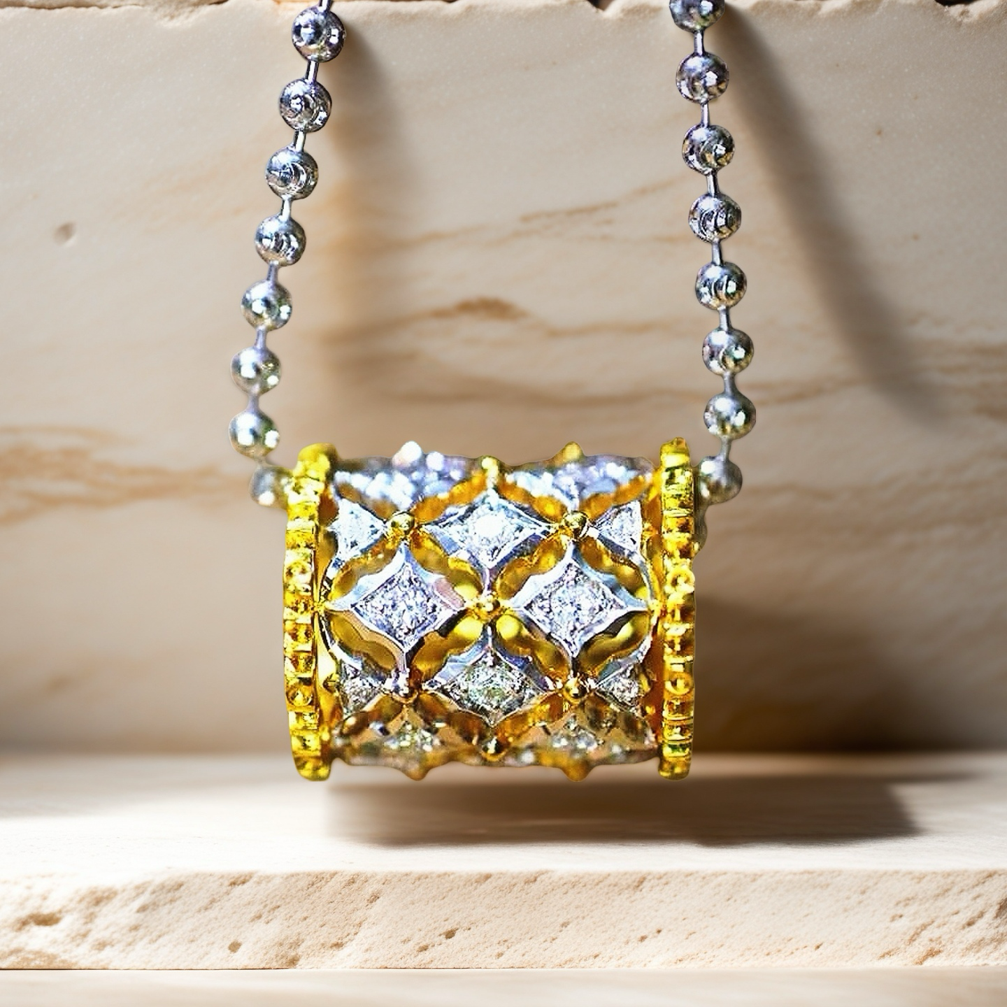 Vintage 18k Gold Diamond Pendant (Item No. VT087)