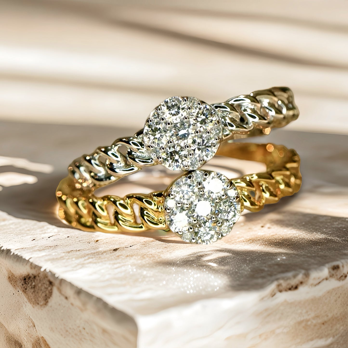 Cuban 18k Gold Diamond Ring (Item No. VT182)