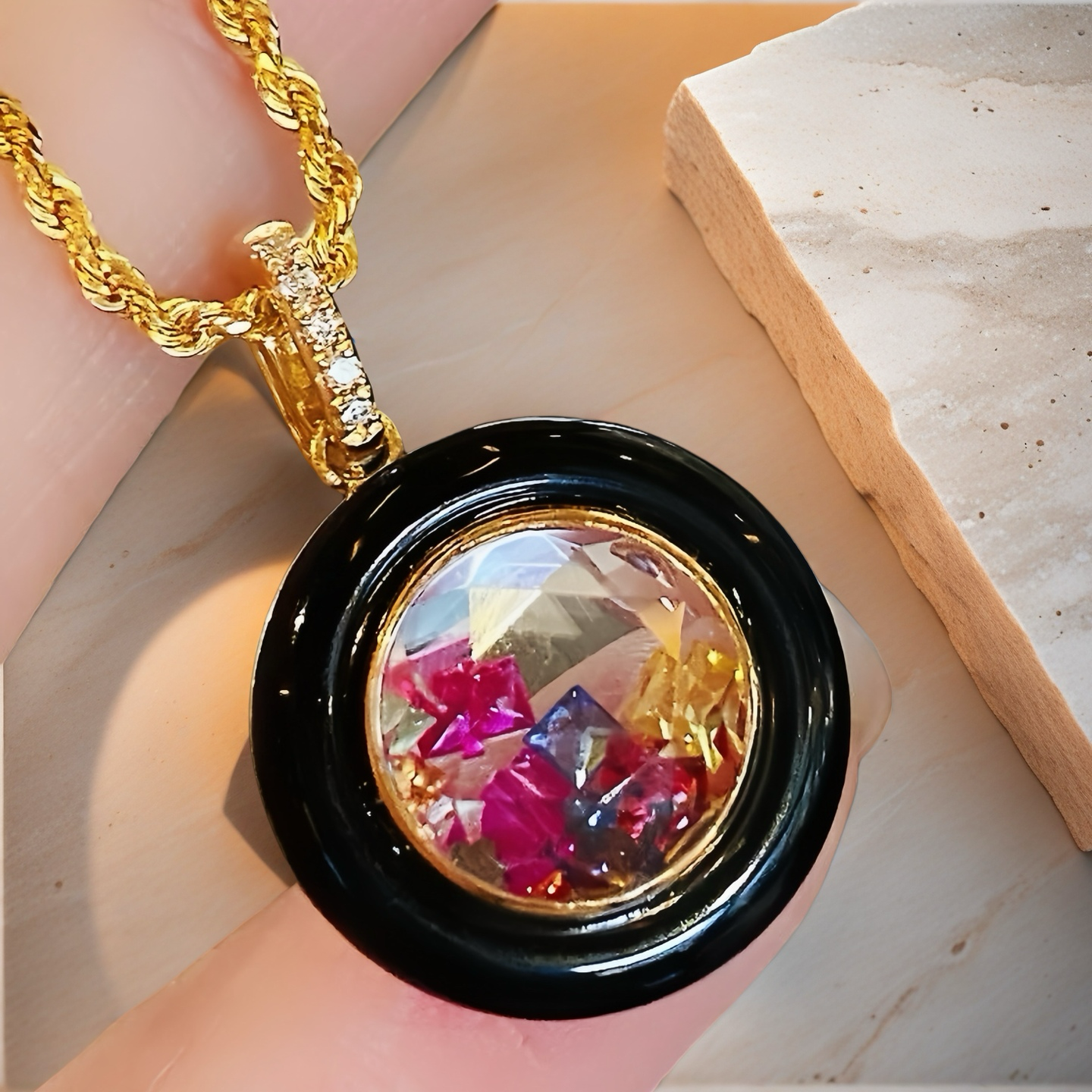 Vintage 18k Gold Diamond Pendant (Item No. VT099)