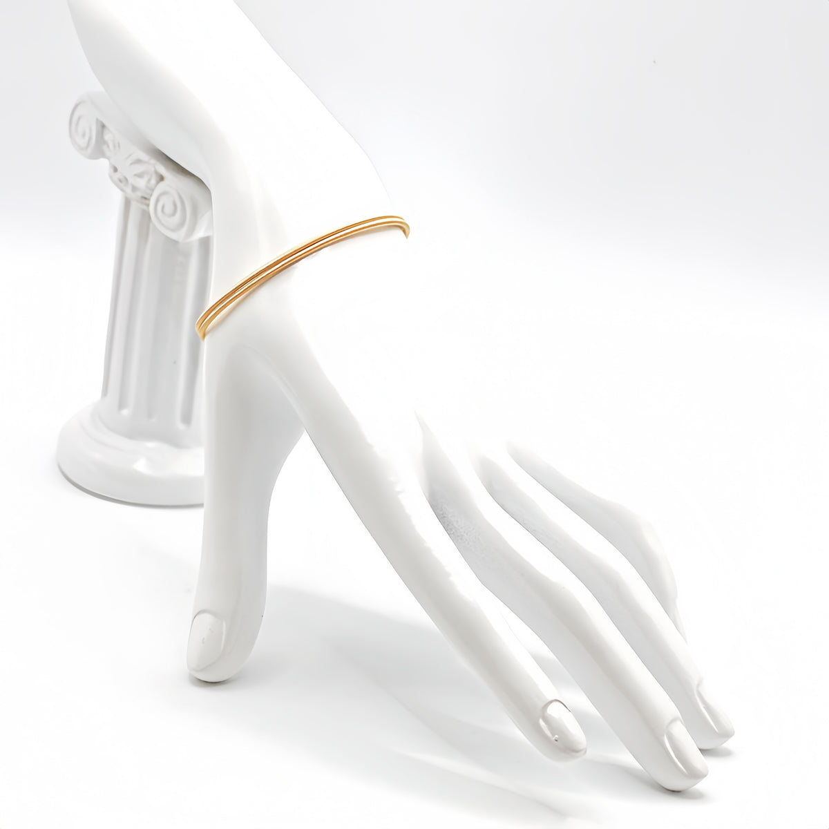 Double Strand Twisted 18K Gold Bracelet (Item No. SX051CB)