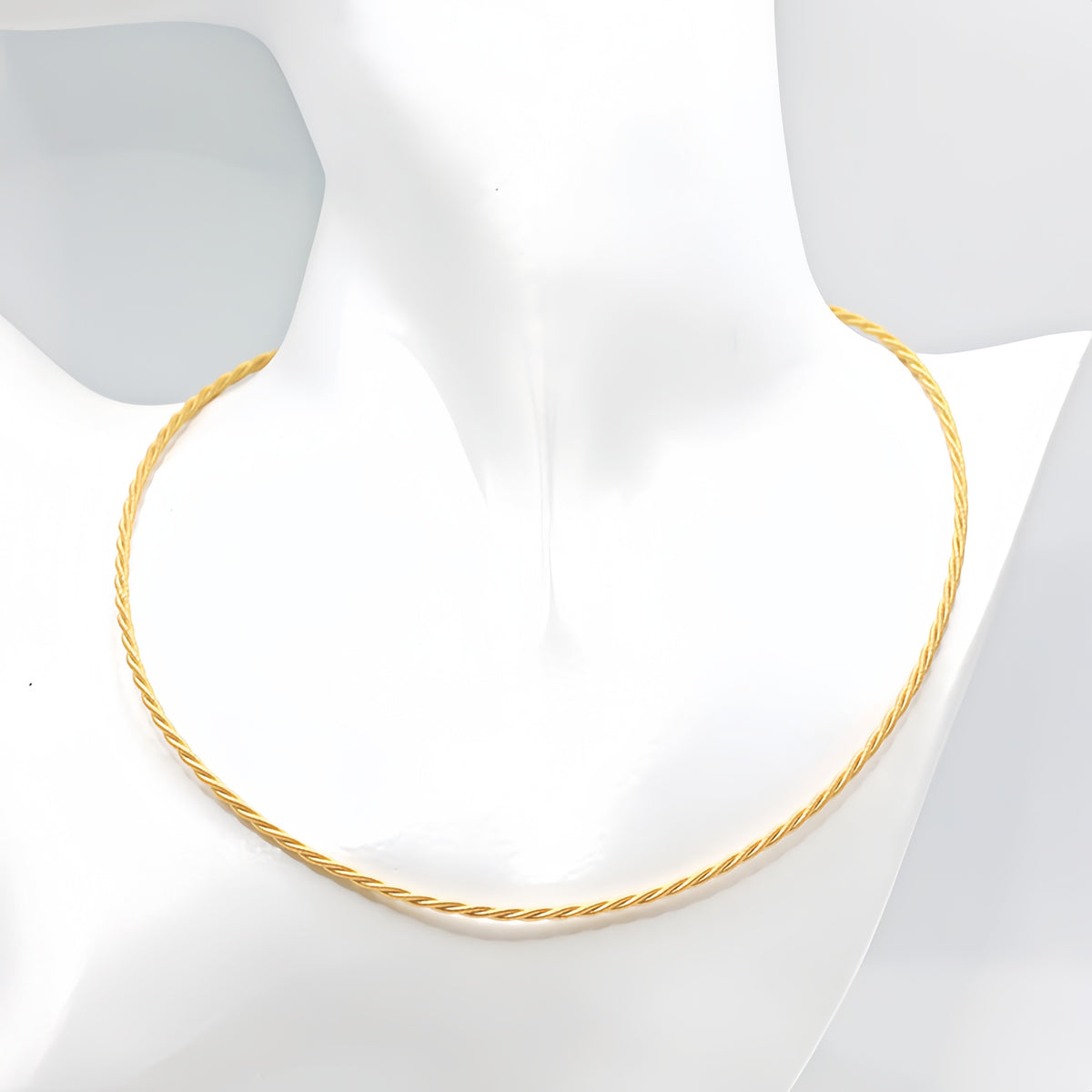 Large Twisted 18k Gold Necklace (Item No. SX021CN)