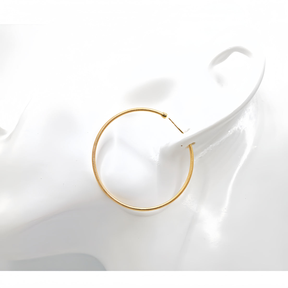 Electroforming Twisted 18k Gold Earring (Item No. SR041CR)