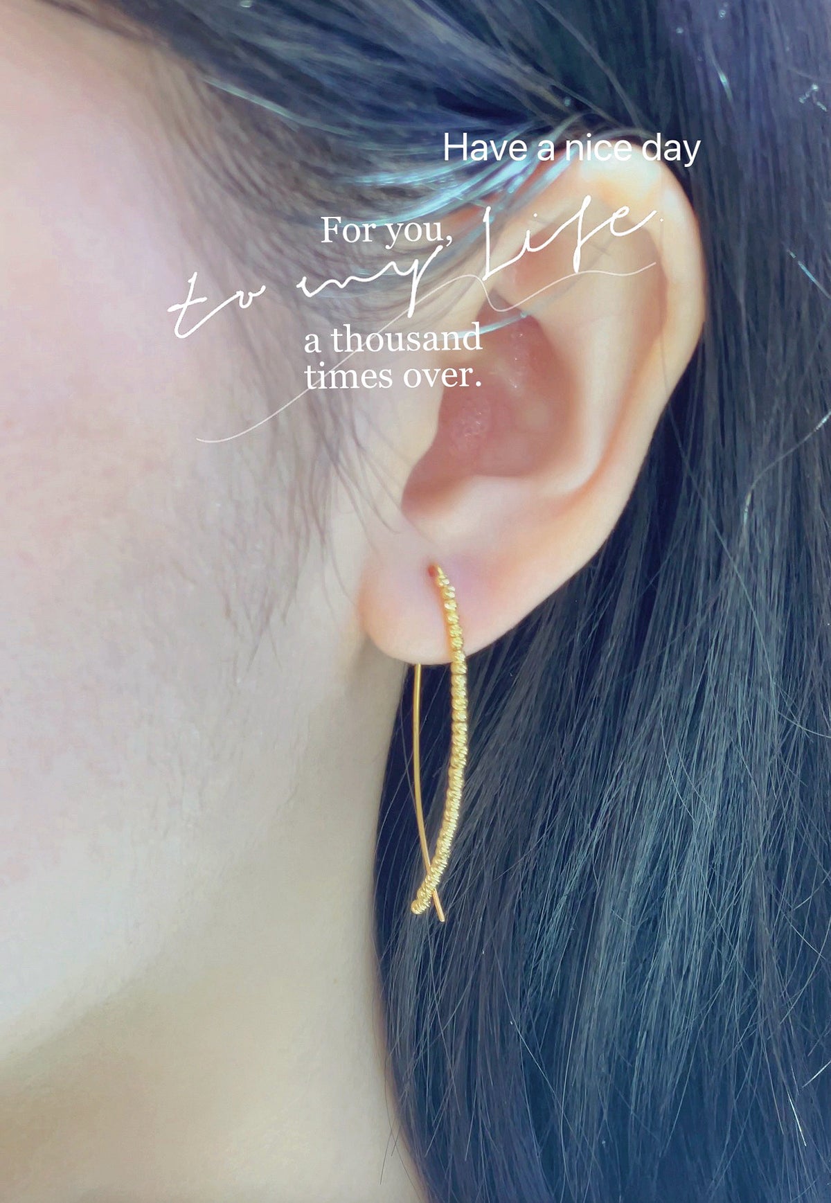 Contemporary 18k Gold Earring (Item No. SJER022)