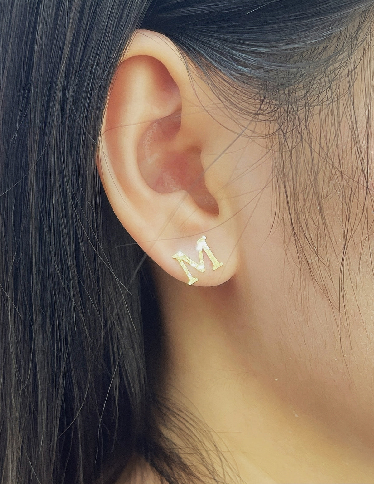 Laser Iridescent 18k Gold Earring (Item No. SJER024)