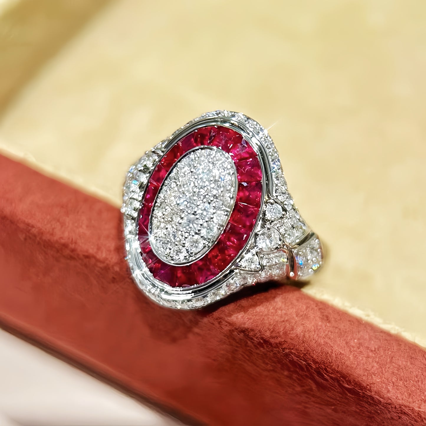 Vintage 18k Gold Diamond Ruby Ring (Item No. VT457)