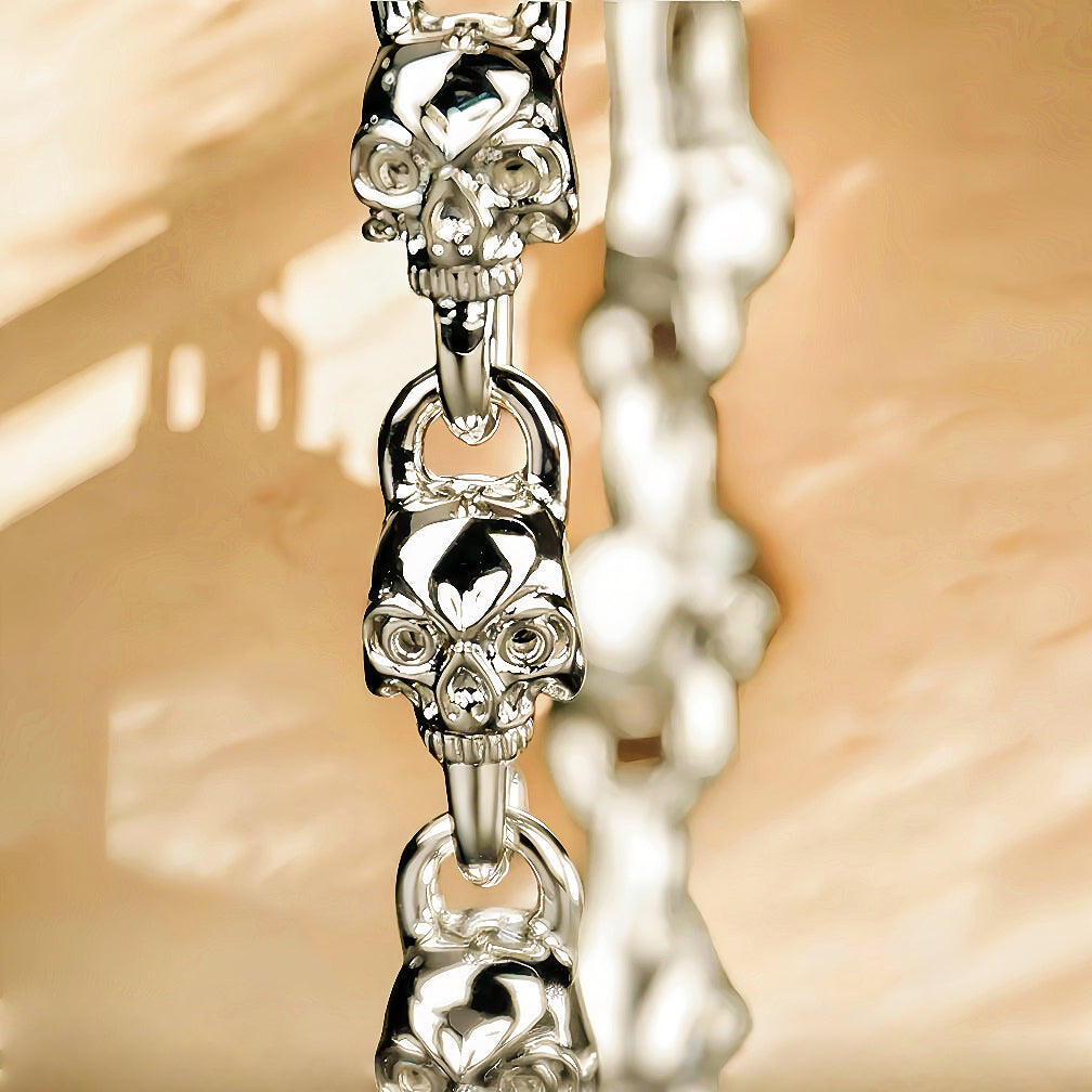 Skull Silver Necklace Chain (Item No. TDNS0006)