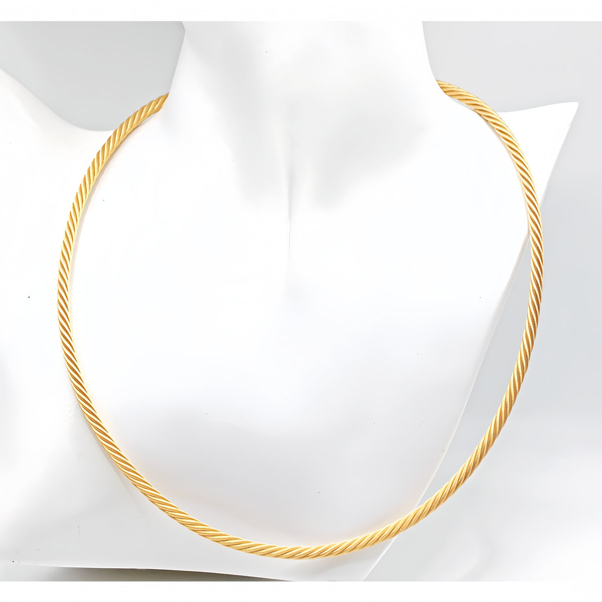 7 Strand Twisted 18k Gold Necklace (Item No. SH031CN)