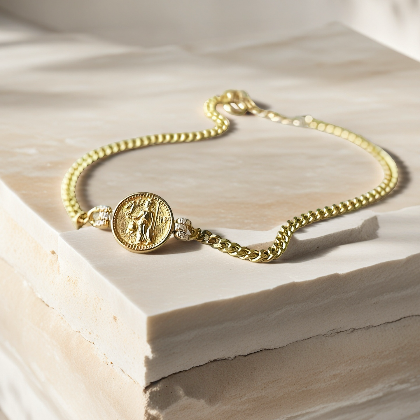 Athena 18k Gold Diamond Crystal Opal Bracelet (Item No. VT125)