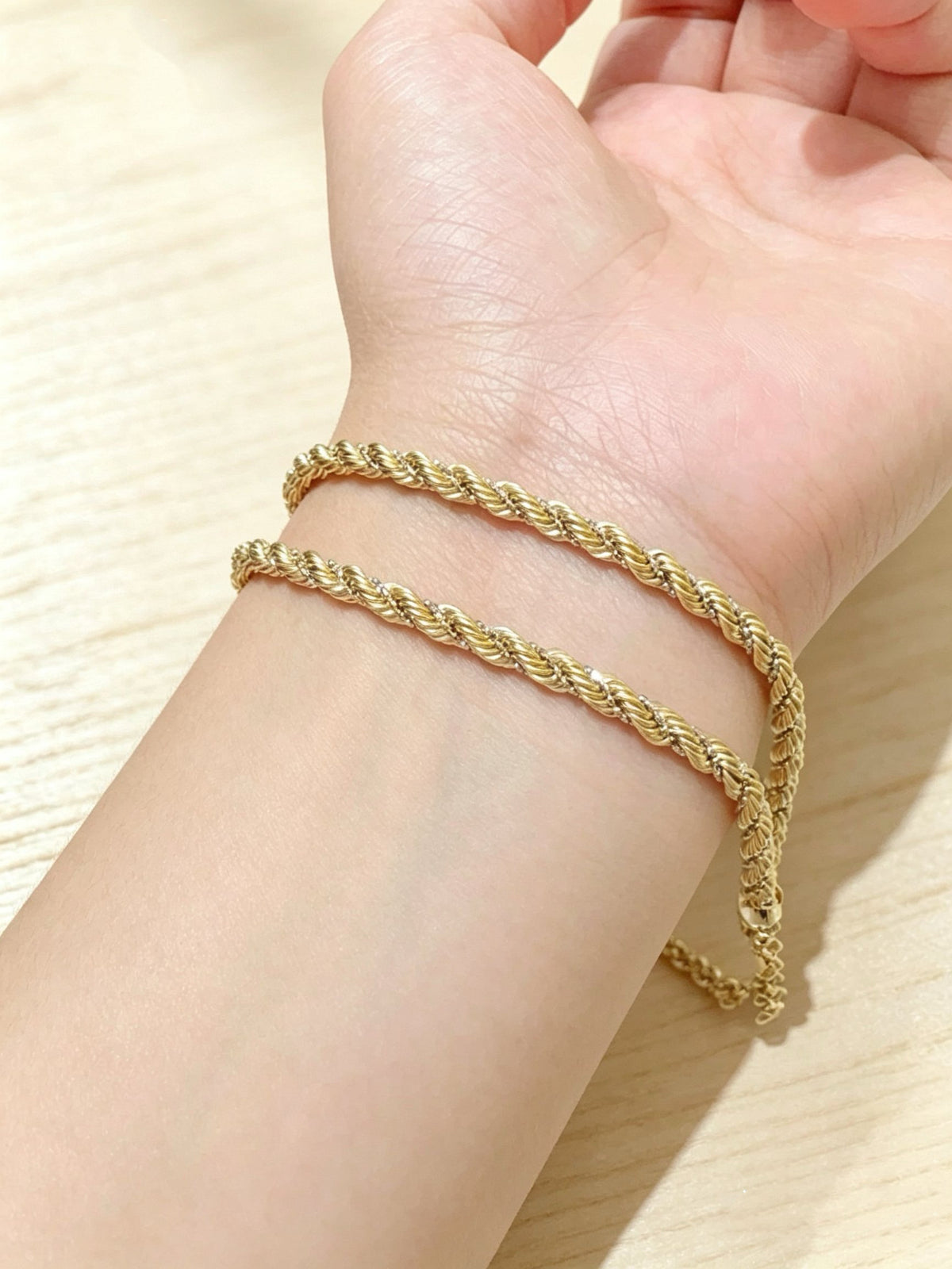 Braided 18K Gold Bracelet (Item No. HFB025)