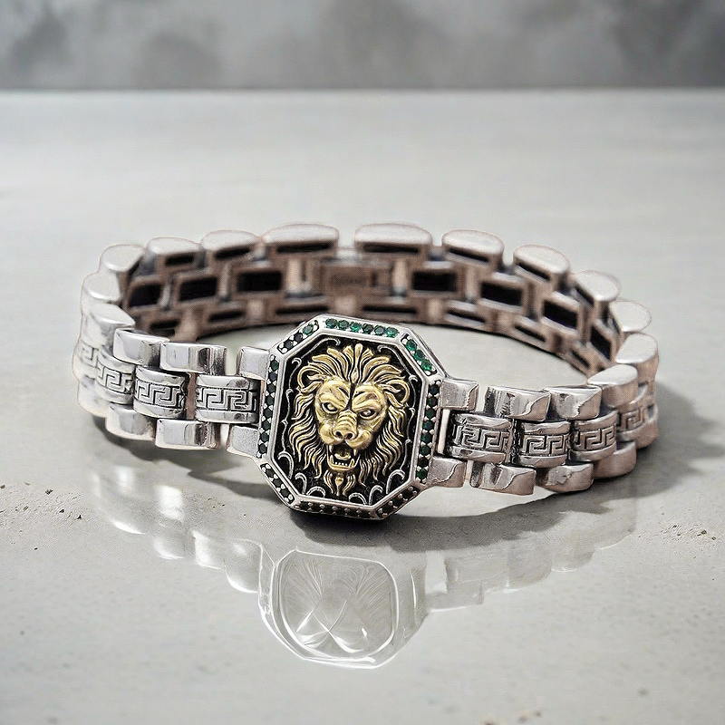 Lion Silver Bracelet (Item No. B0669)