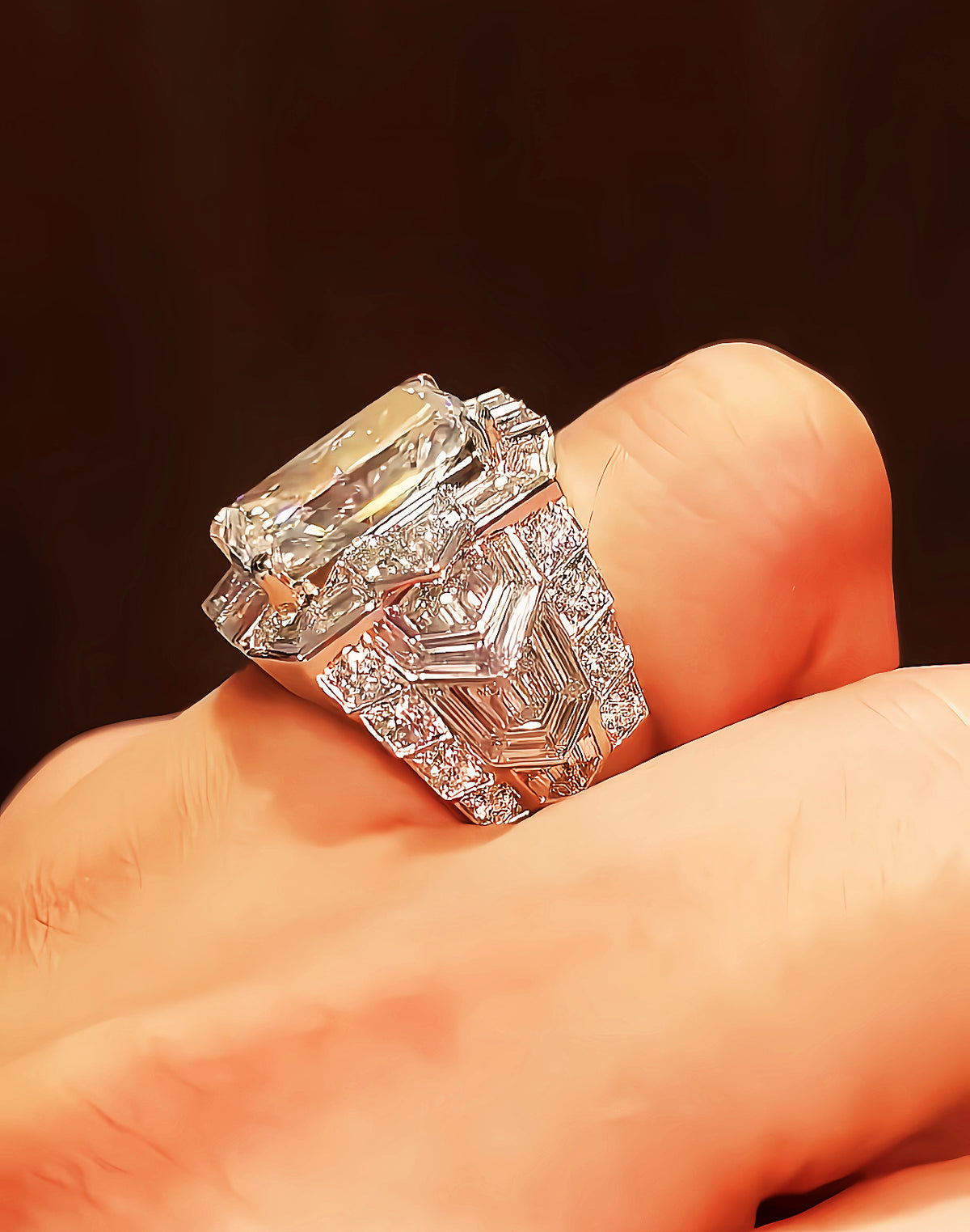 Platinum Gold Lab Grown Diamond Ring (Item No. JXXR05)