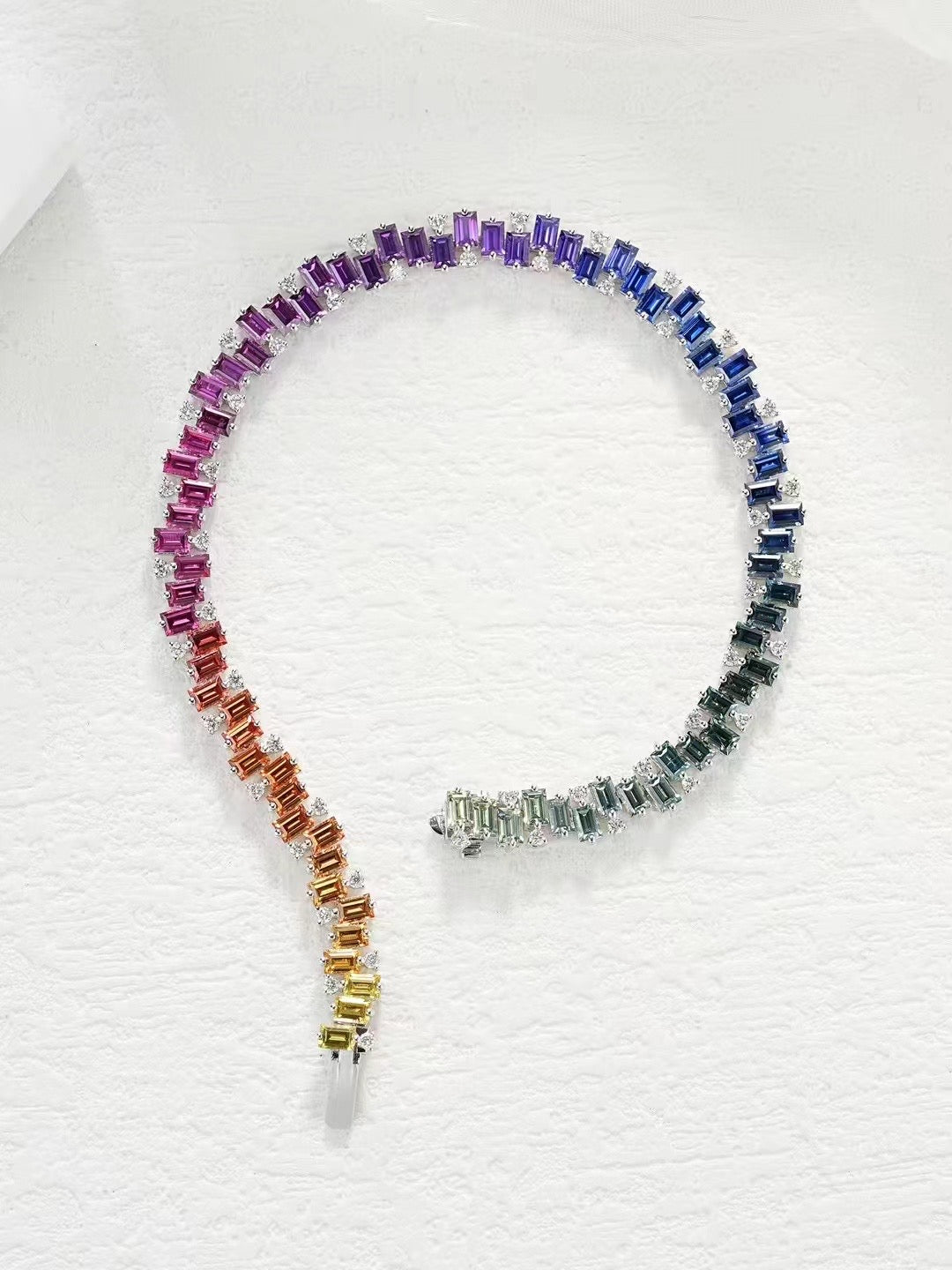Rainbow Sapphire 18k Gold Bracelet (Item No. SA100)