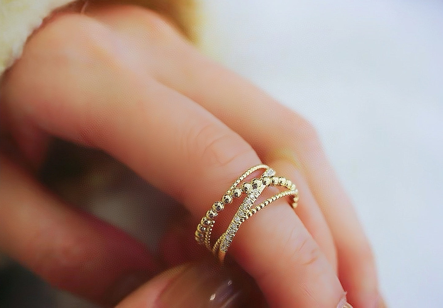 Vintage 18k Gold Diamond Ring (Item No. VT024)