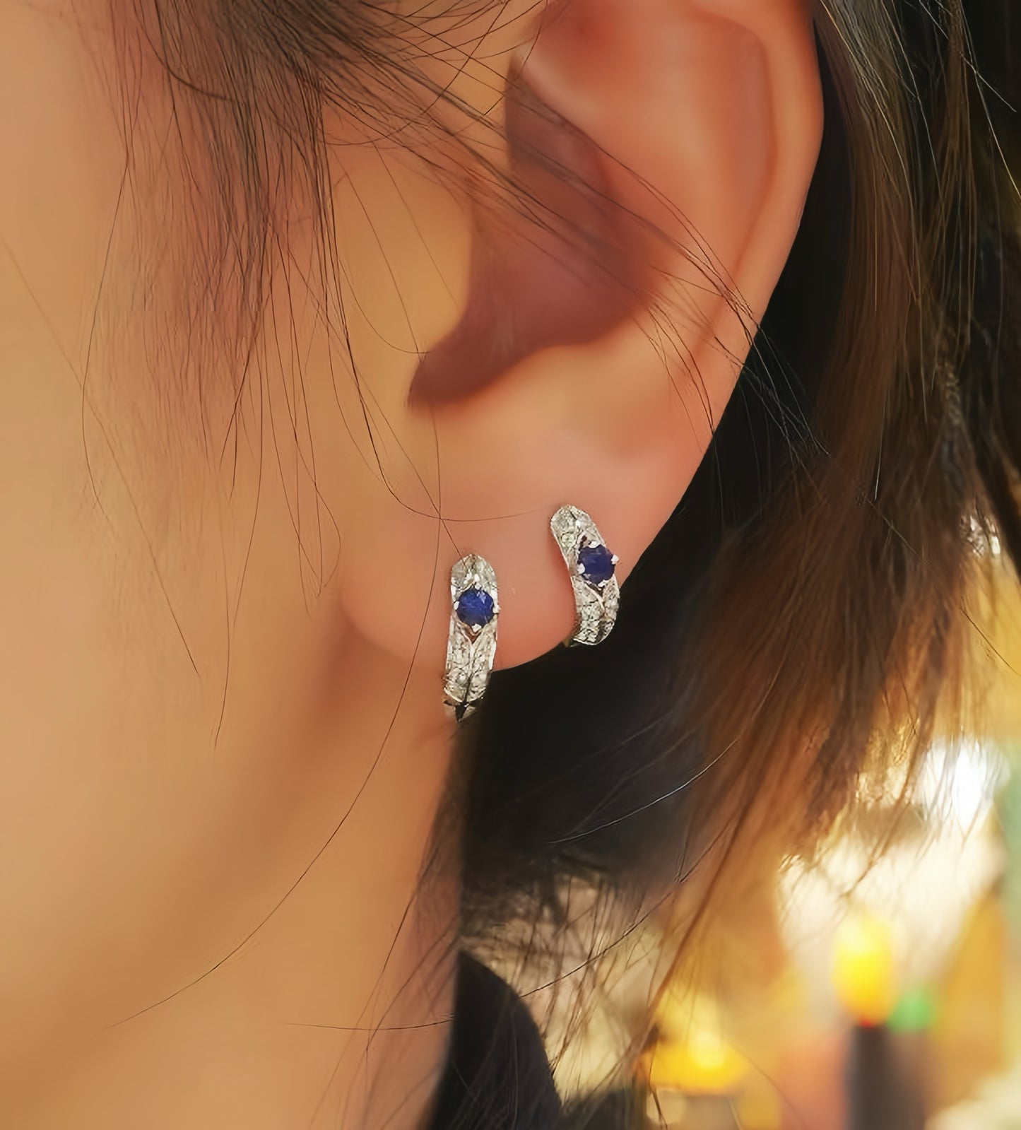 Vintage 18k Gold Diamond Earring (Item No. VT076)