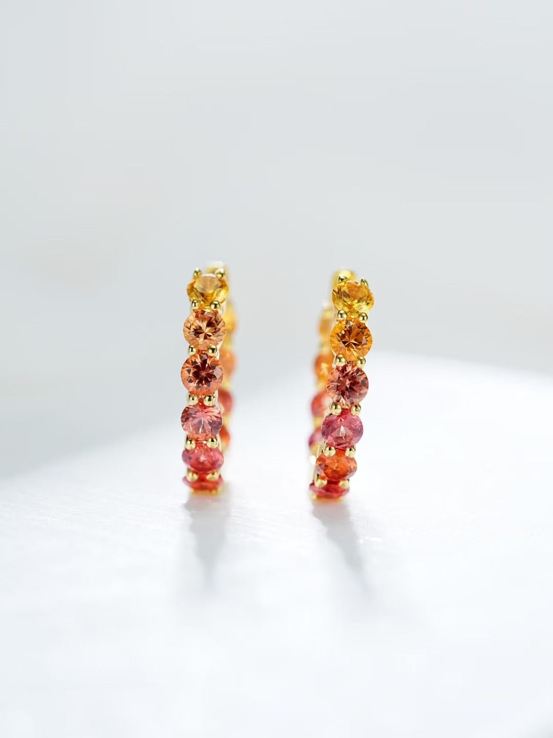 Rainbow Sapphire 18k Gold Earring (Item No. SA129)