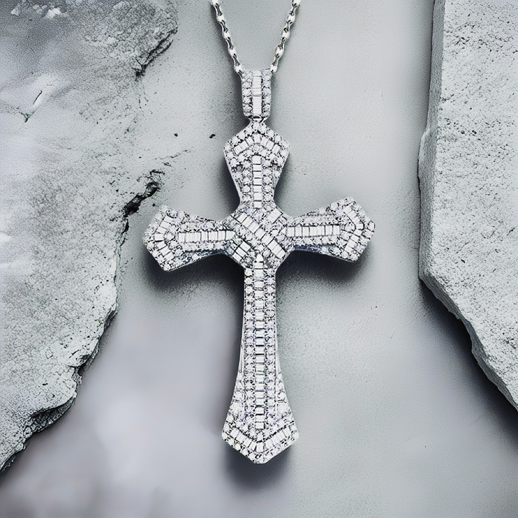 Cross Platinum Gold Pendant (Item No. GP004)