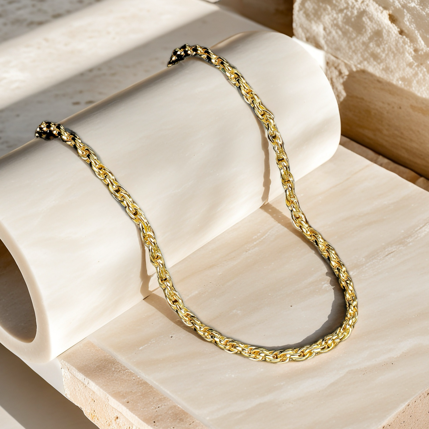 Classic Sterling Silver/9k/14k/18k Gold Necklace Chain (Item No. GN0001)