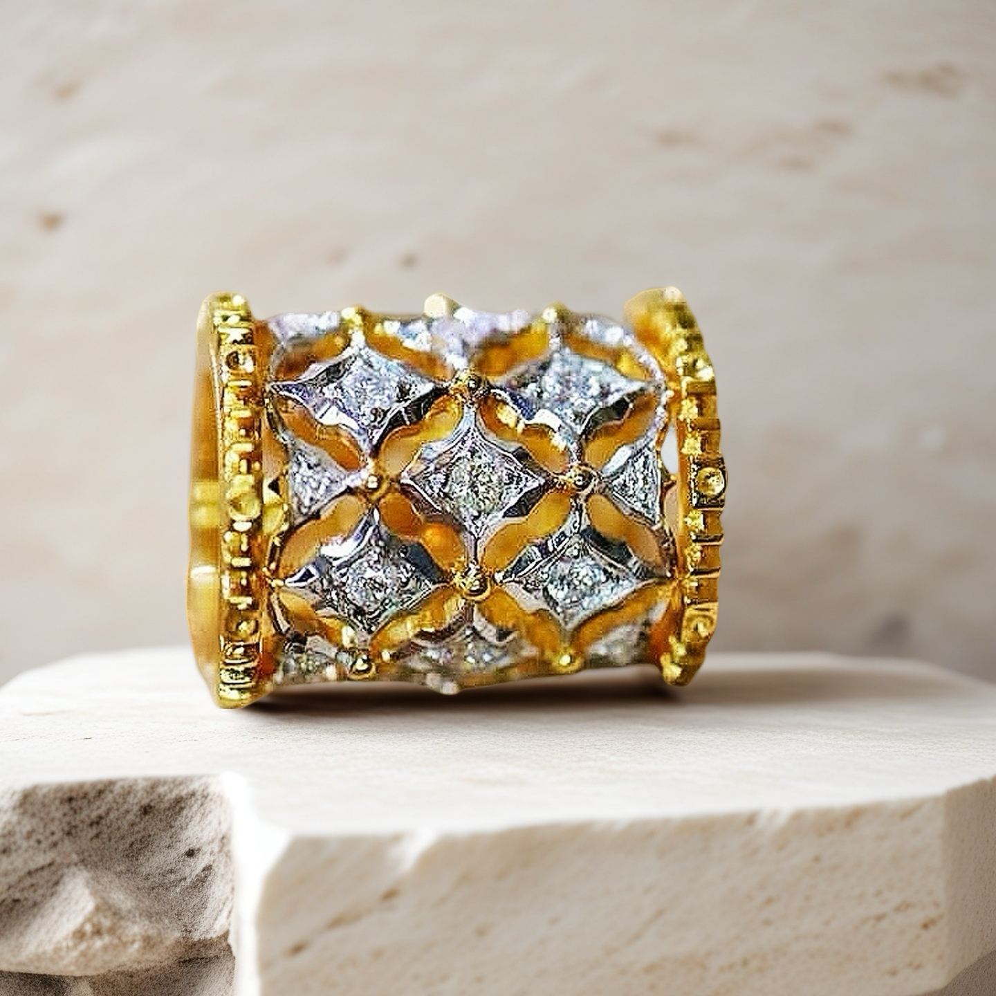 Vintage 18k Gold Diamond Pendant (Item No. VT087)