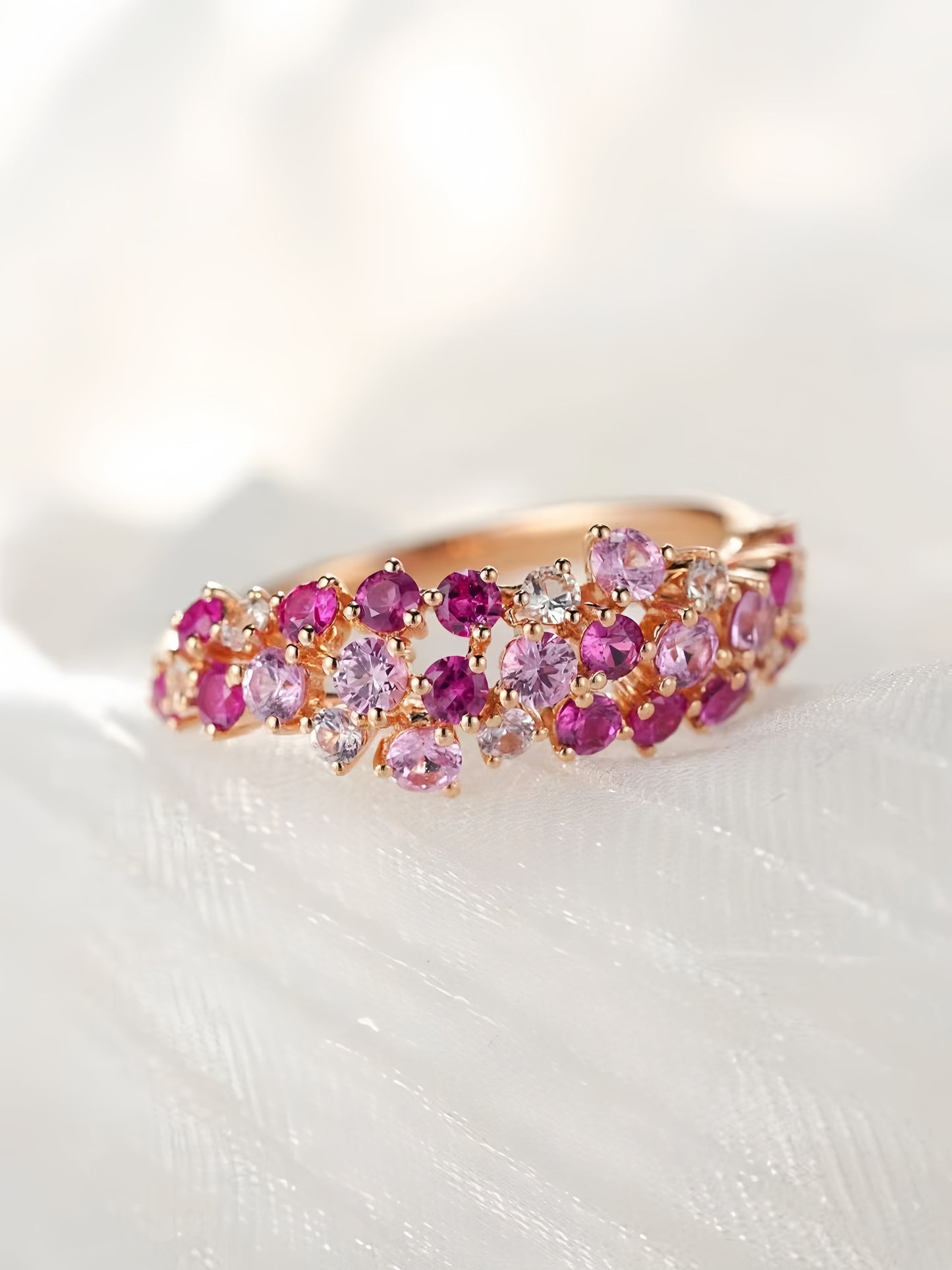 Rainbow Sapphire 18k Gold Ring (Item No. SA134)