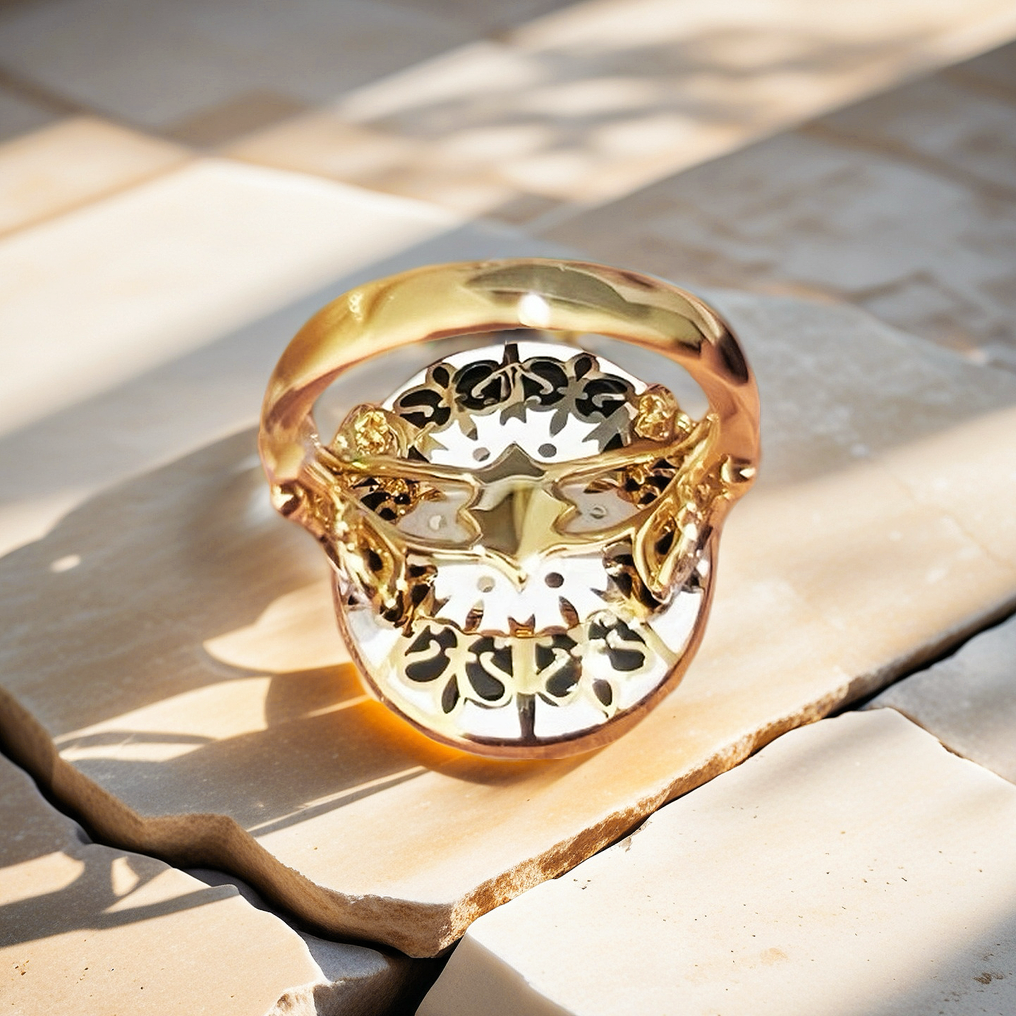 Vintage 18k Gold Diamond Ruby Ring (Item No. VT003)