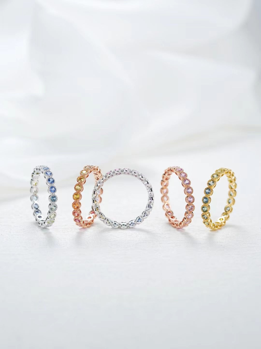 Rainbow Sapphire 18k Gold Ring (Item No. SA029)
