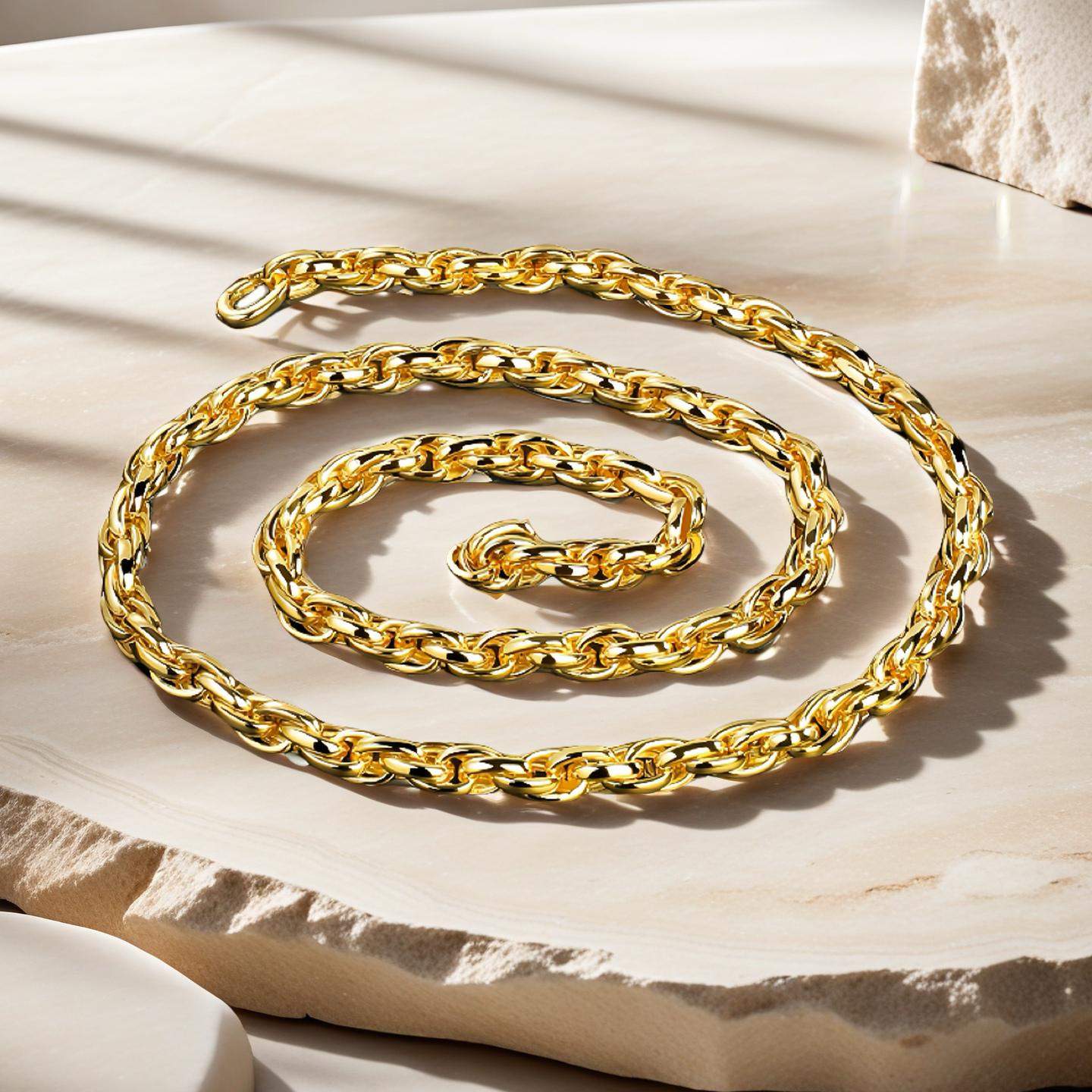 Classic Sterling Silver/9k/14k/18k Gold Necklace Chain (Item No. GN0001)