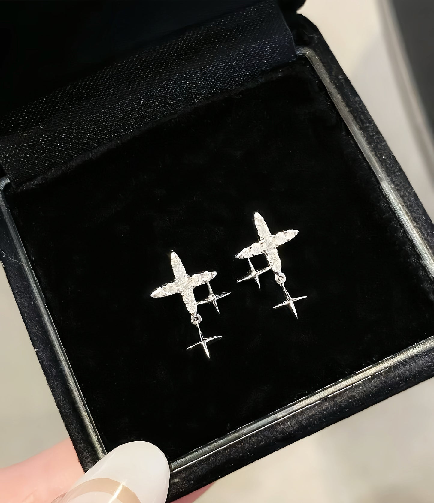 Cross Star 18k Gold Diamond Earring (Item No. VT085)