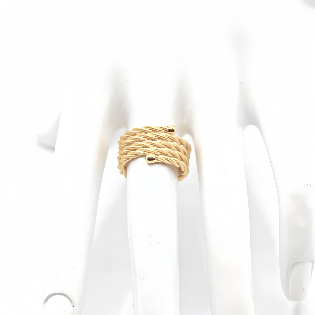 Twisted 18k Gold Diamond Ring (Item No. SH061CR)
