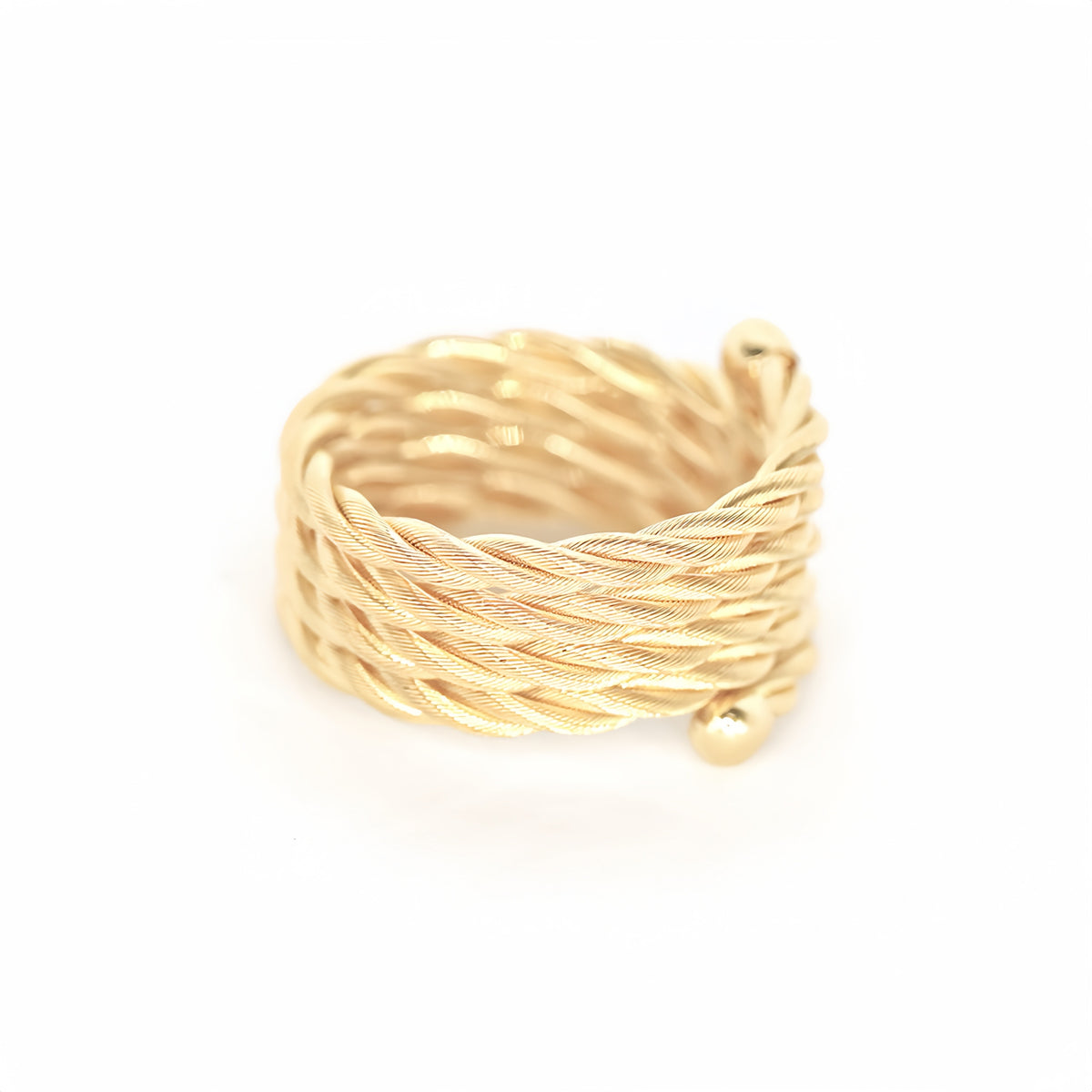Twisted 18k Gold Diamond Ring (Item No. SH061CR)