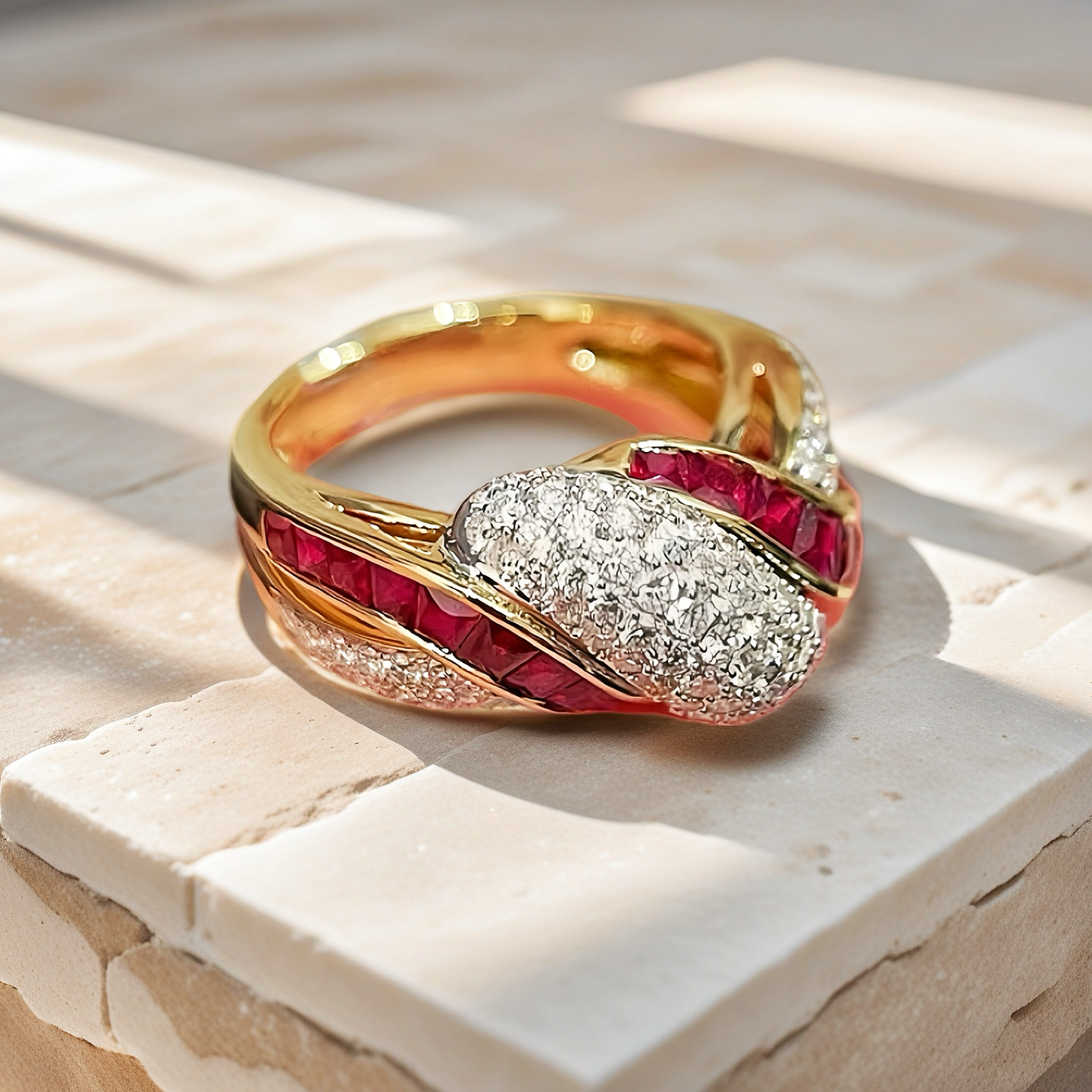 Vintage 18k Gold Diamond Ring (Item No. VT005)