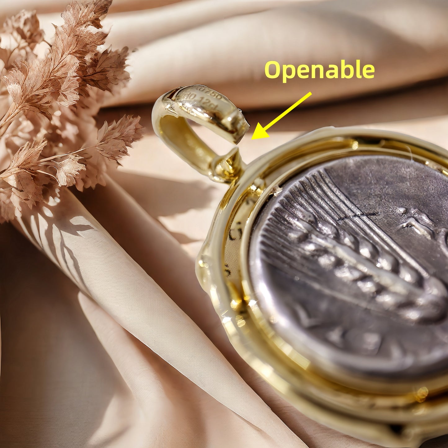 Demeter Ancient Greek Coin Medallion 18K Gold Pendant (Item No. COIN010)