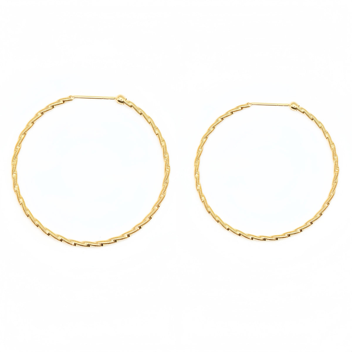 Electroforming Twisted 18k Gold Earring (Item No. DG173CR)