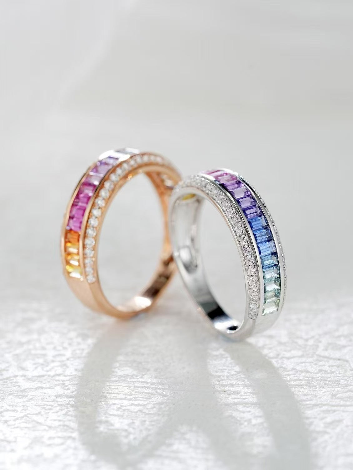 Rainbow Sapphire 18k Gold Ring (Item No. SA116)