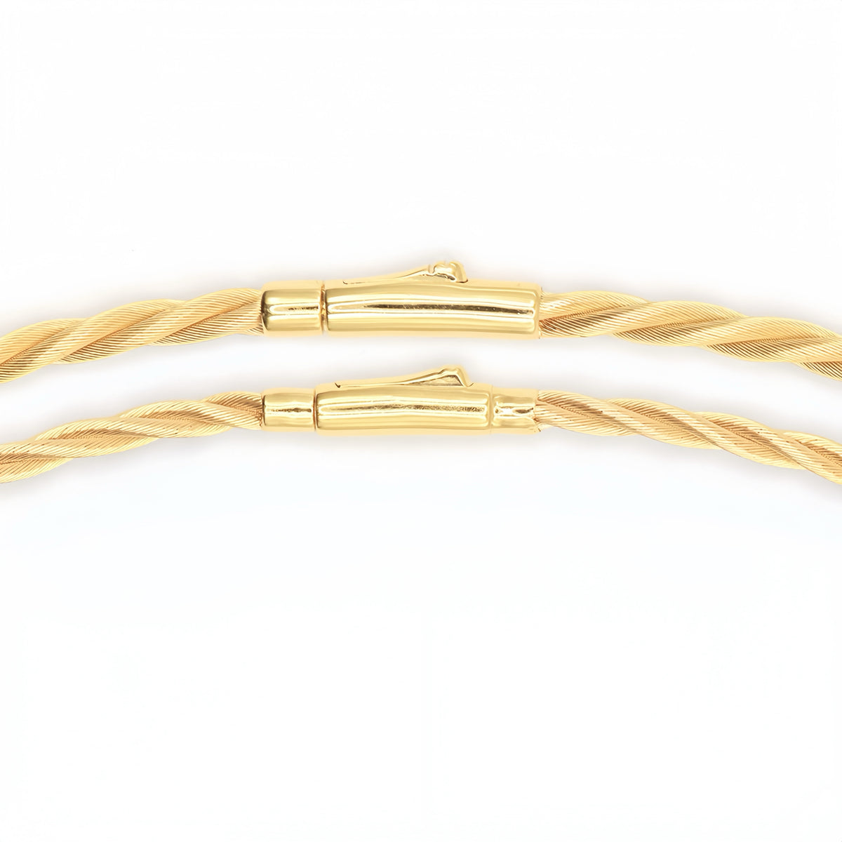 3 Strand Twisted 18k Gold Necklace (Item No. SH021CN)
