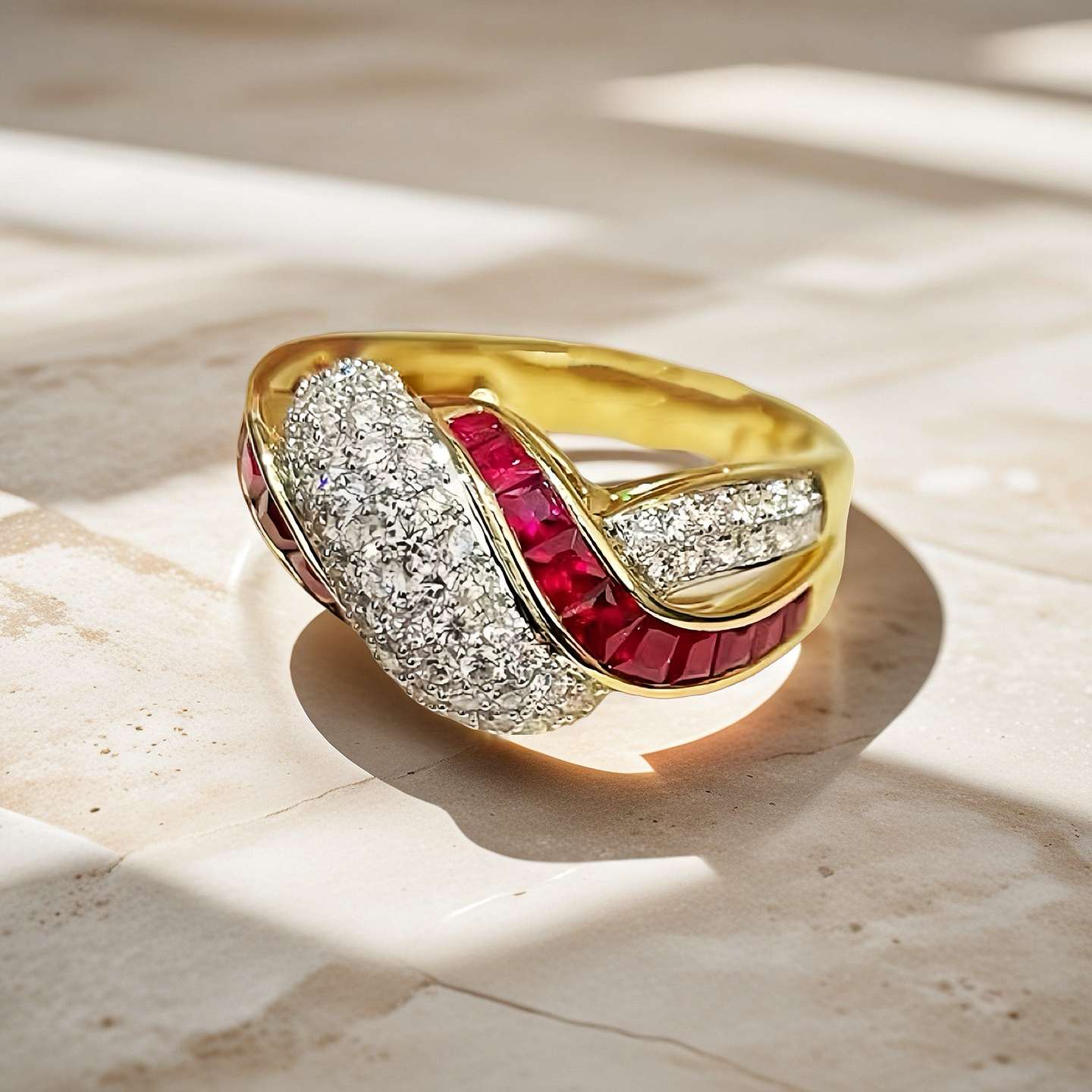 Vintage 18k Gold Diamond Ring (Item No. VT005)