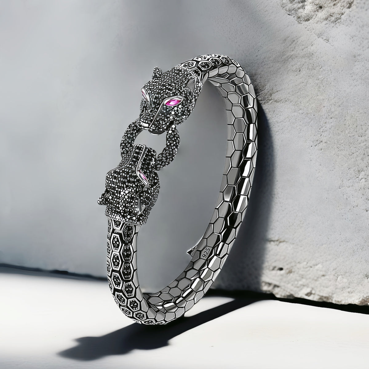 Panther Fashion Silver Bracelet (Item No. B0694)