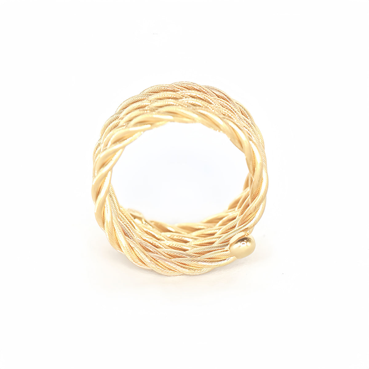 Twisted 18k Gold Diamond Ring (Item No. SH061CR)