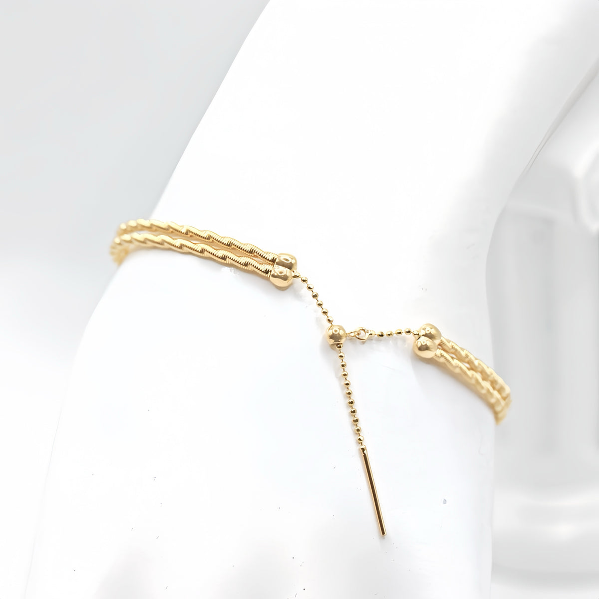 Electroforming Twisted 18K Gold Bracelet (Item No. DG031CB)